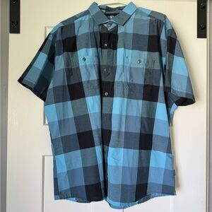 Kuhl Blue and Black Casual Button Down Shirt
